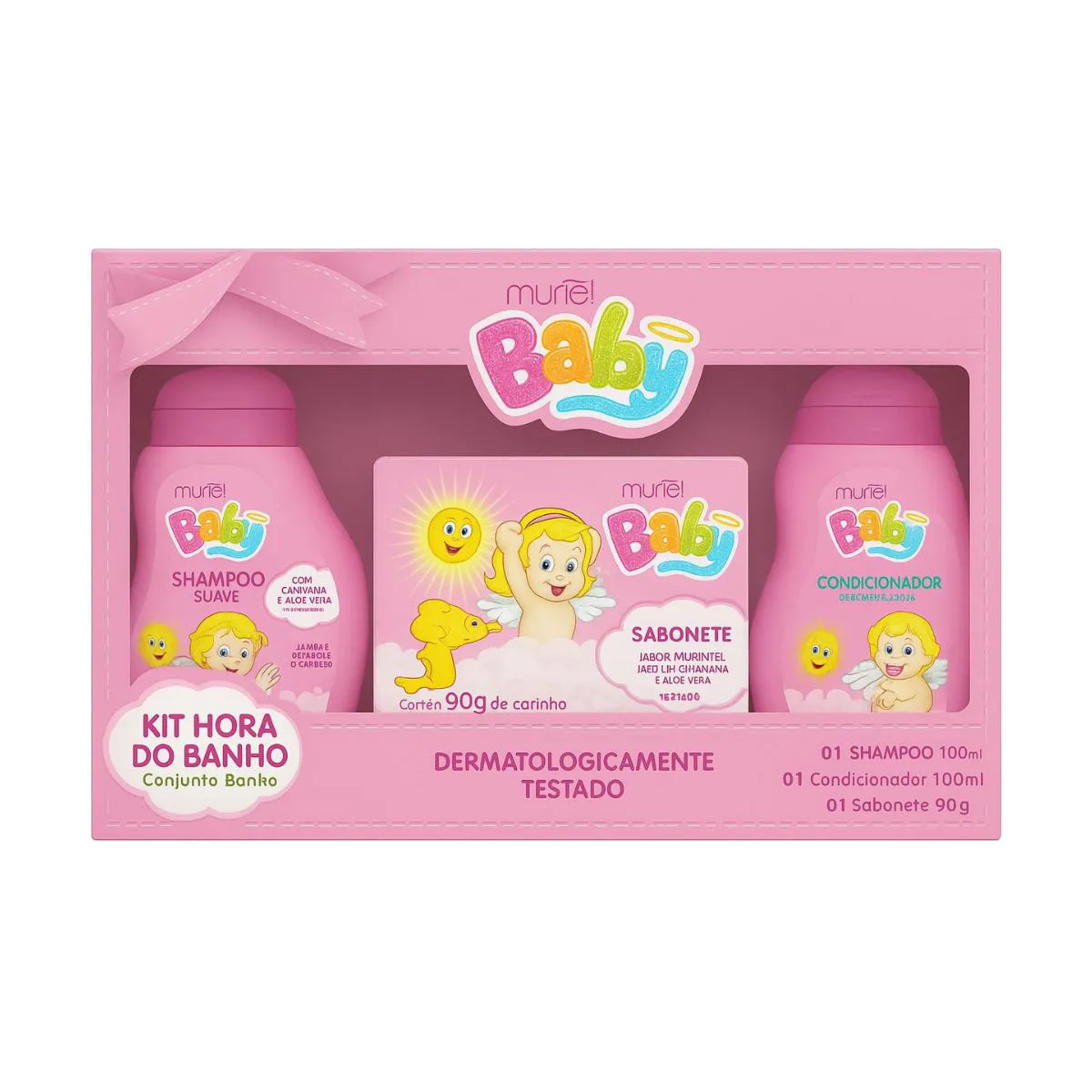 Kit Hora do Banho Muriel Baby Menina - Sh+Cond+Sabonete