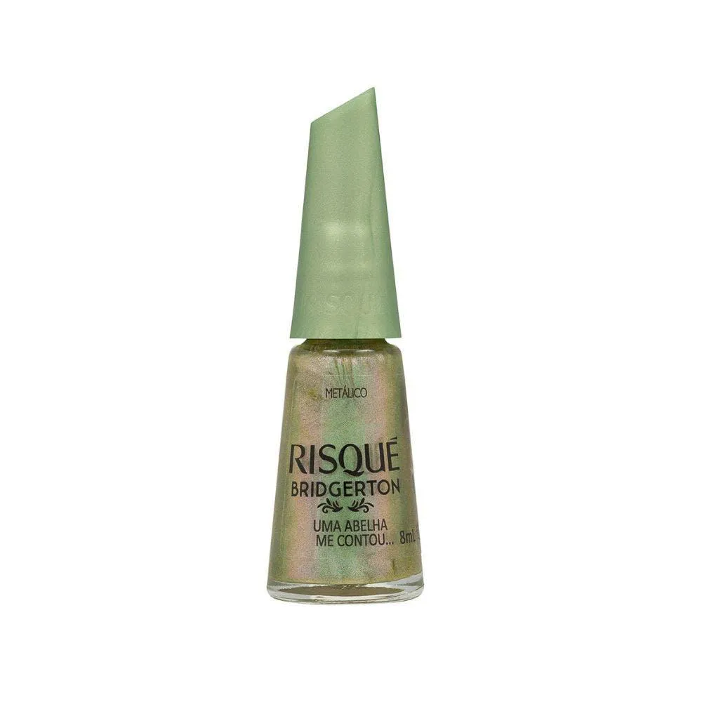 Esmalte Metálico Risqué Bridgerton uma Abelha Me Contou Verde 8Ml