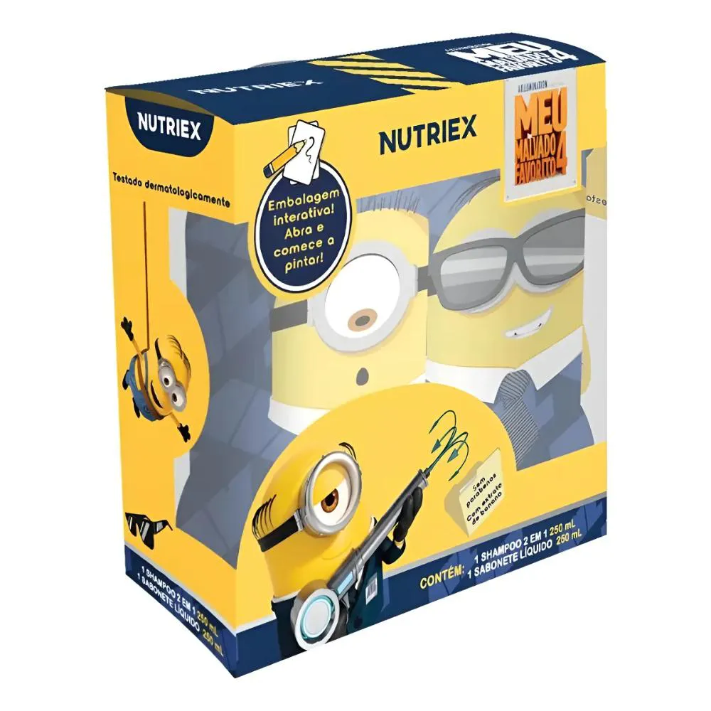 Kit Infantil Shampoo 2 em 1 250ml + Sabonete líquido 250ml Minions