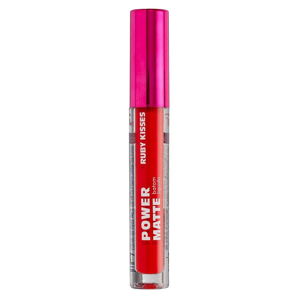 Batom Líquido Ruby Kisses Power Matte OH MY RED