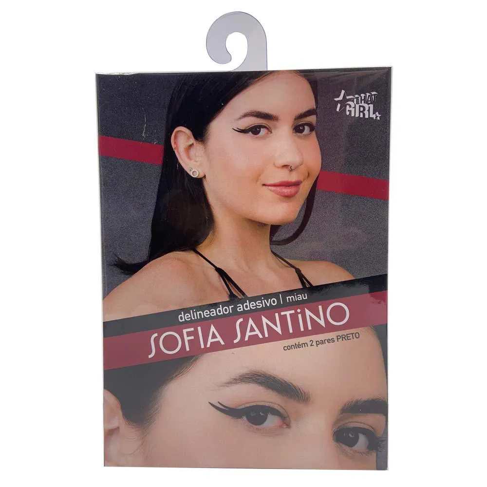 Delineador Adesivo That Girl Sofia Santino Miau Preto