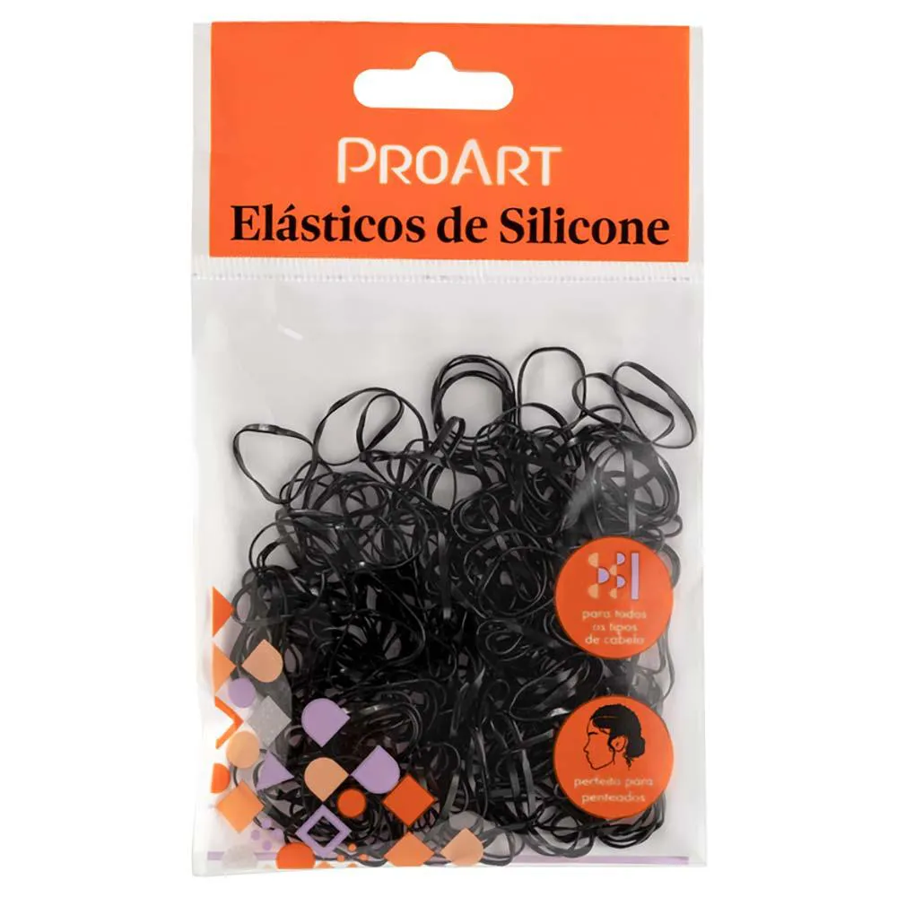 Elasticos de Silicone Proart P Preto 200 UN