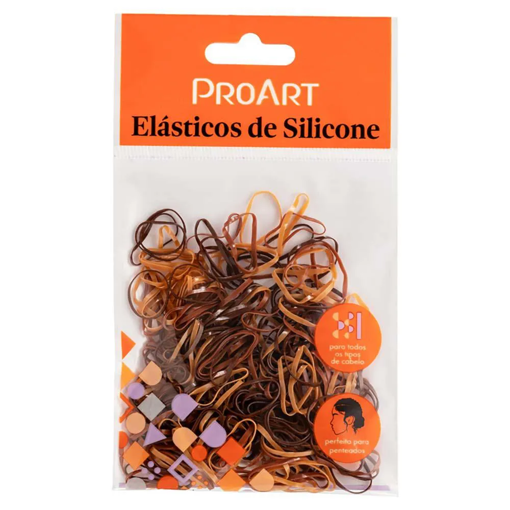 Elasticos de Silicone Proart P Marrom 200 UN