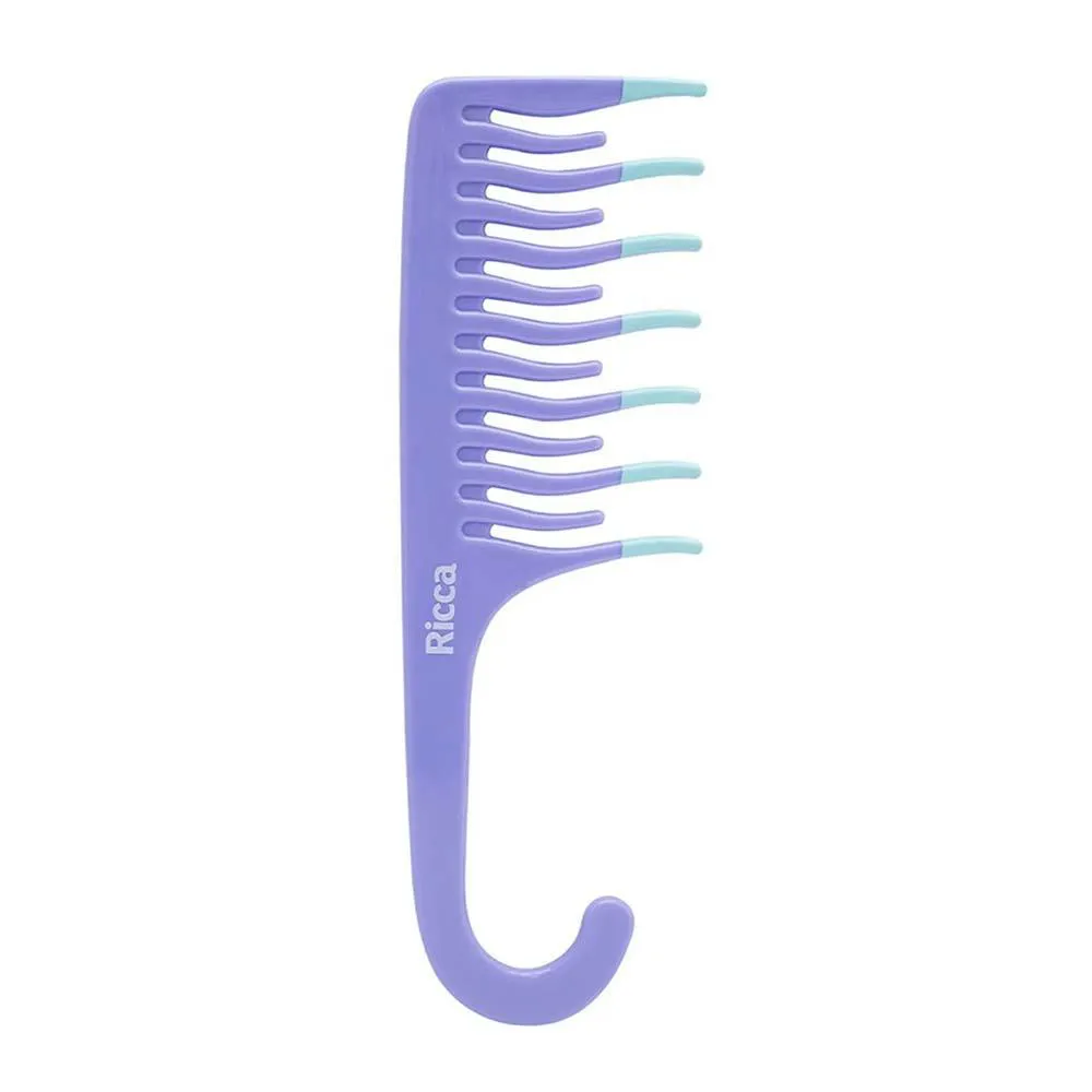 Pente de Cabelo Ricca Shower Cachos Roxo