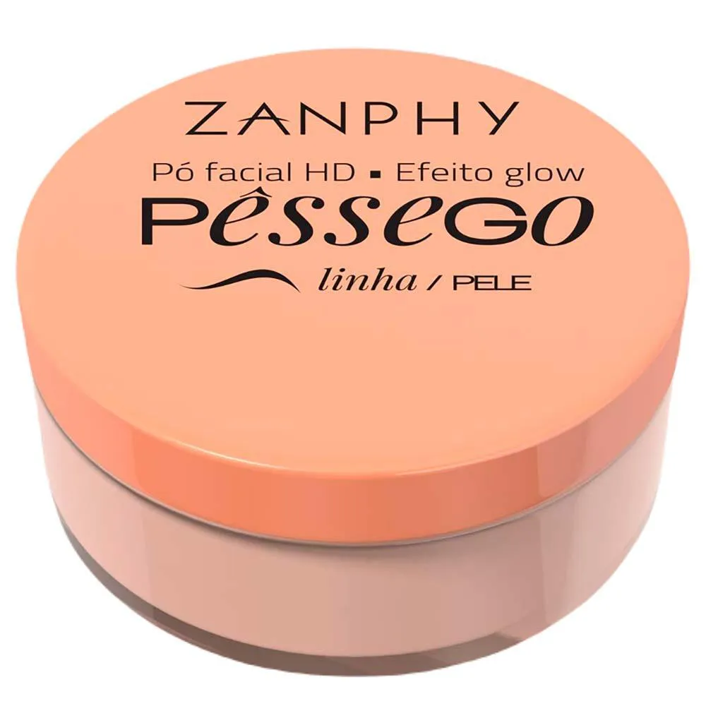 Pó Solto Facial Zanphy Efeito Glow Pessego