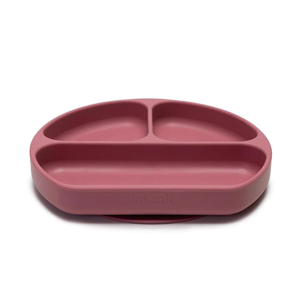 Prato de Silicone com Divisórias Piccolo Rosa - Infanti