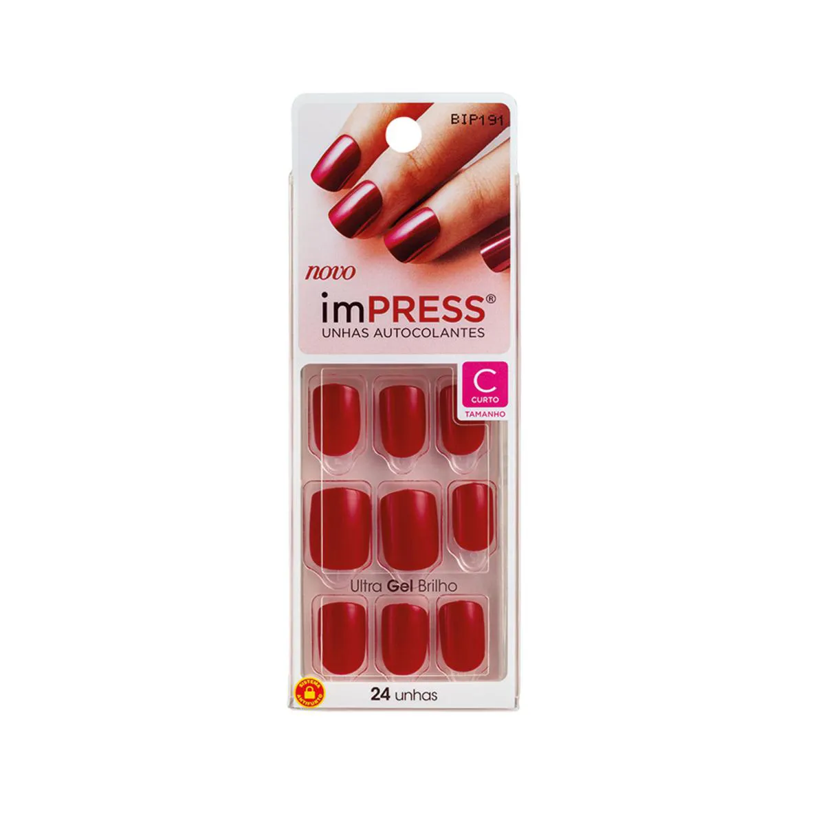 Unha Postiça Autocolante Impress Curta Trend Alert - Kiss New York