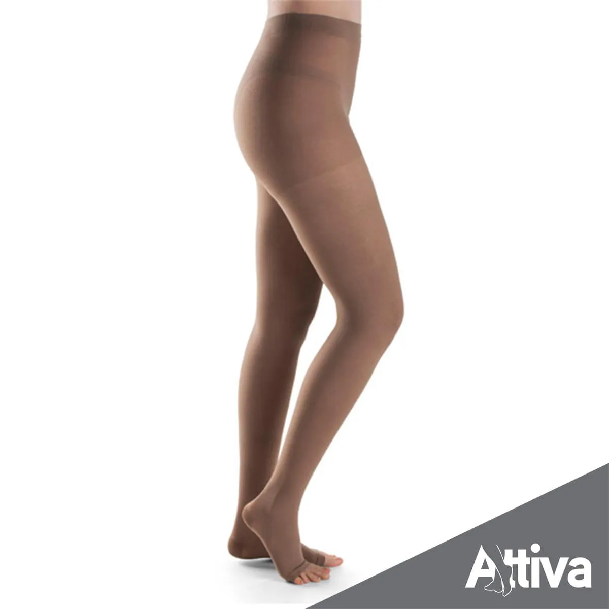 Meia Calca Attiva Alta Compressao 20-30 Fem Aberta Natural Escuro Tamanho G Cor Natural Escuro