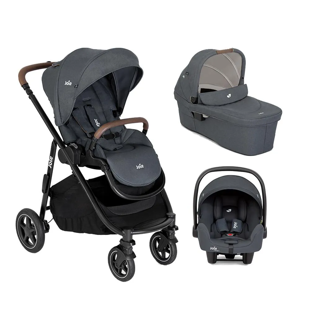 Carrinho de Bebê Versatrax e Travel System Trio Preto Moon Light - Joie