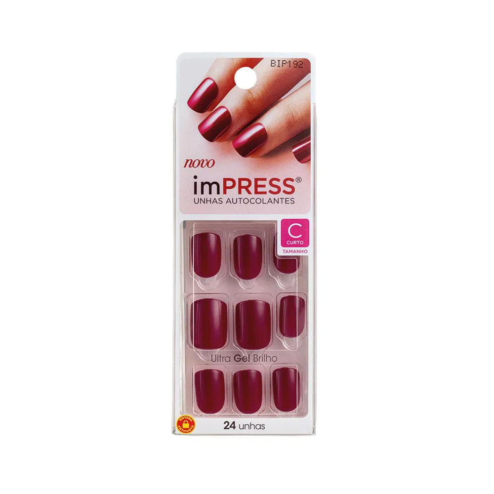 Unhas Postiças Kiss Ny Impress Color Curto Easy Breezy