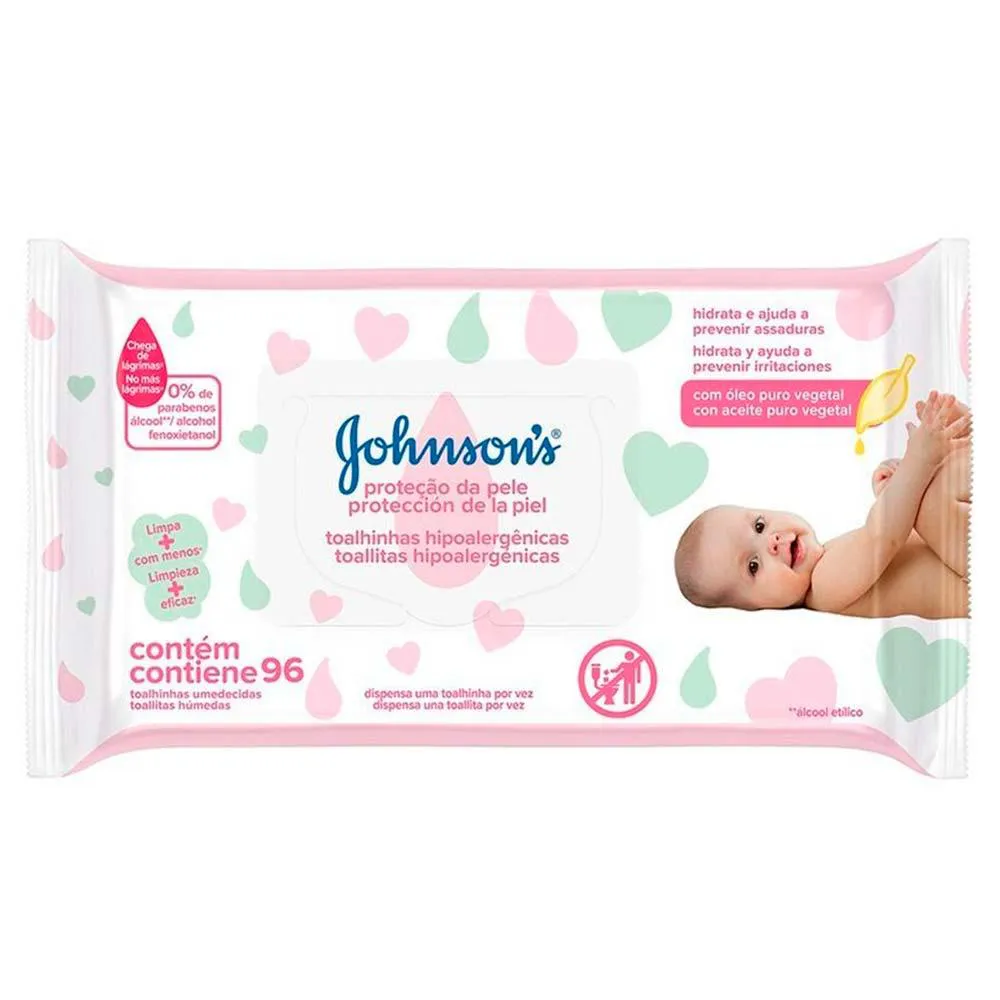 Lenços Umedecidos Johnson Baby Extra Cuidado 96 UN