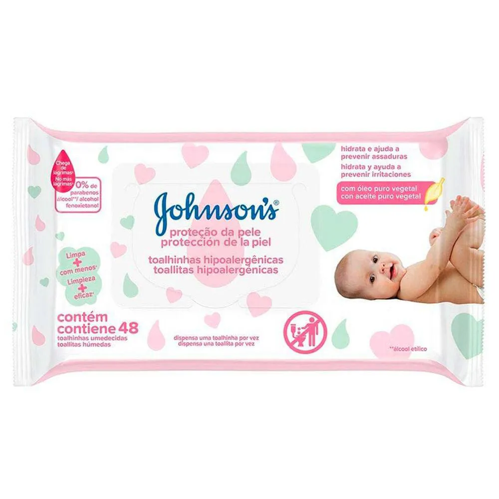 Lenços Umedecidos Johnson Baby Extra Cuidado 48 UN