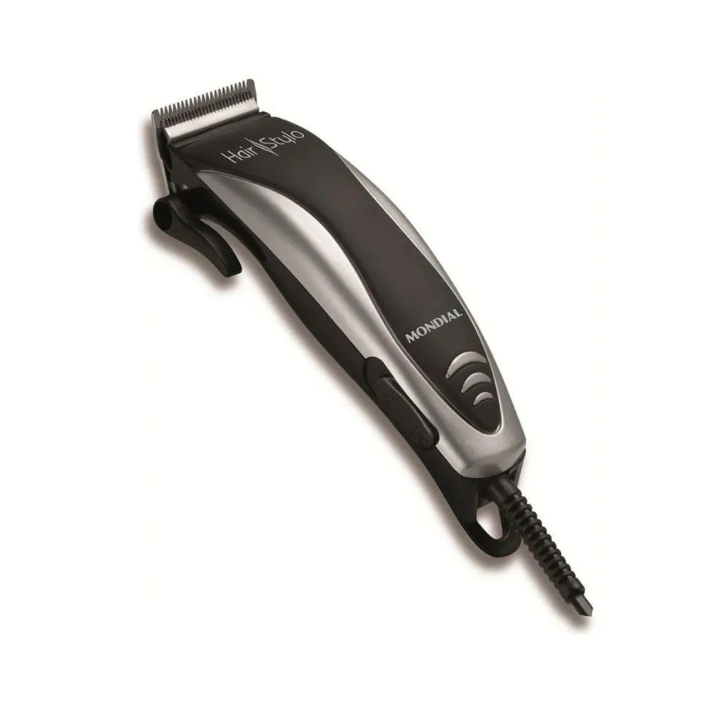 Maquina de Cortar Cabelo Barba Mondial Preto Cr-02 110V