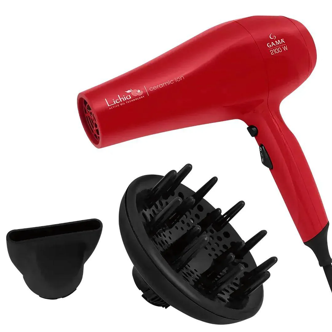 Secador de Cabelo Ga.ma Italy Lichia 2100W Vermelho 220V