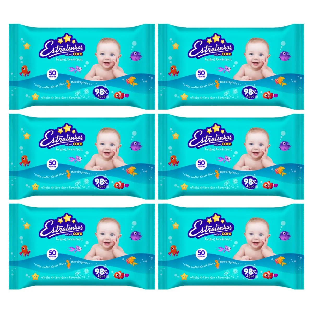 Kit C6 Toalhas Umedecidas Care 50 Toalhas – Hygieline