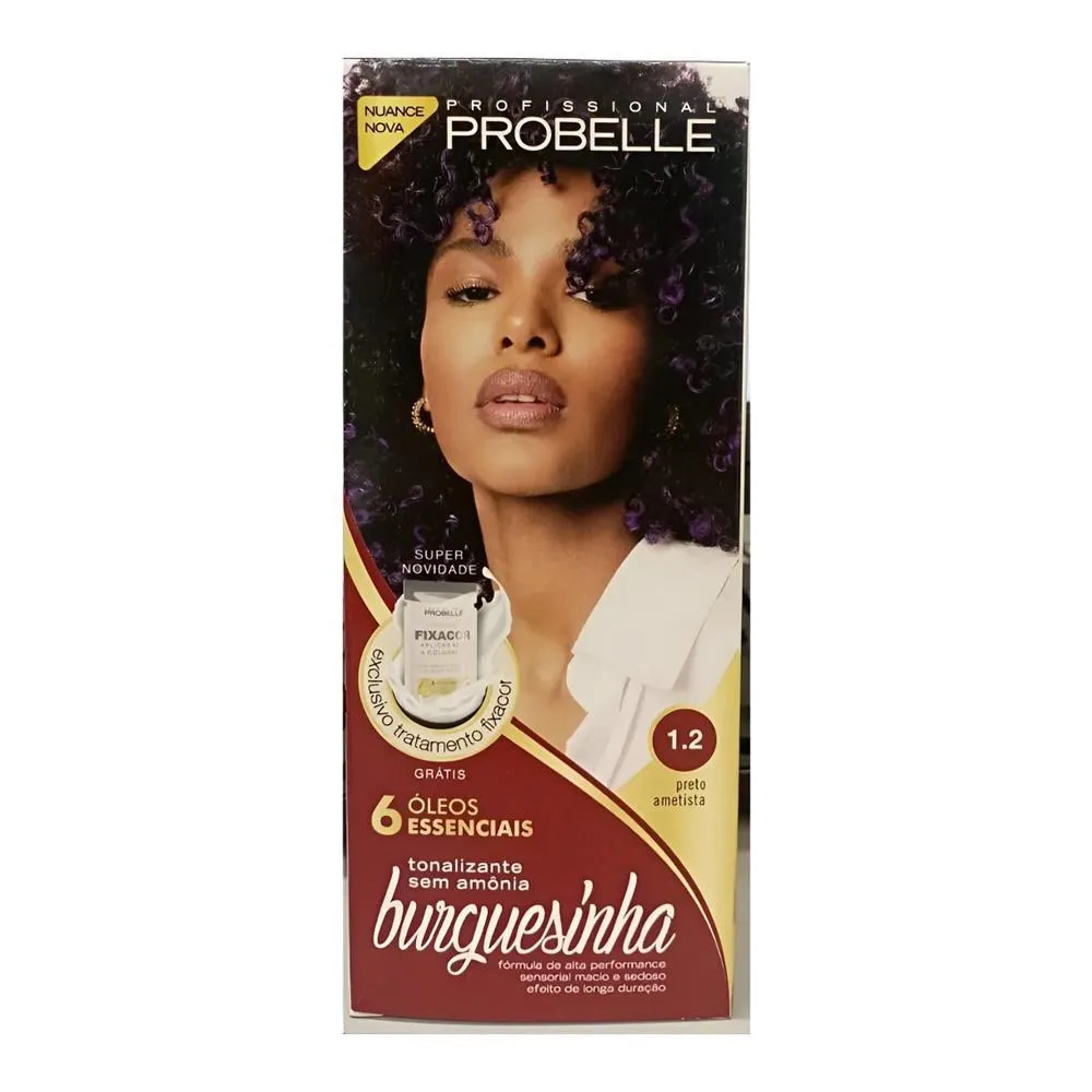 Tintura Probelle Burguesinha sem Amonia 1.2 Preto Ametista