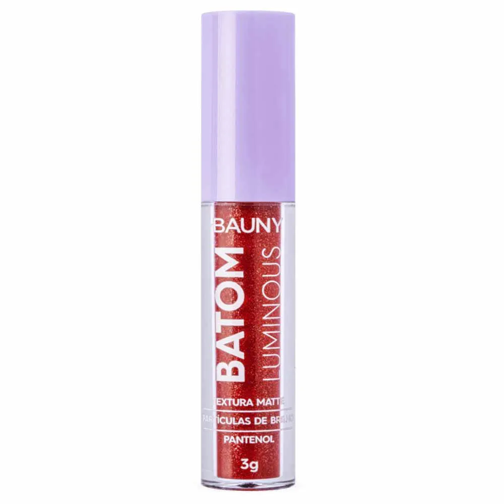 Batom Líquido Bauny Luminous 3G Cherry Luminous