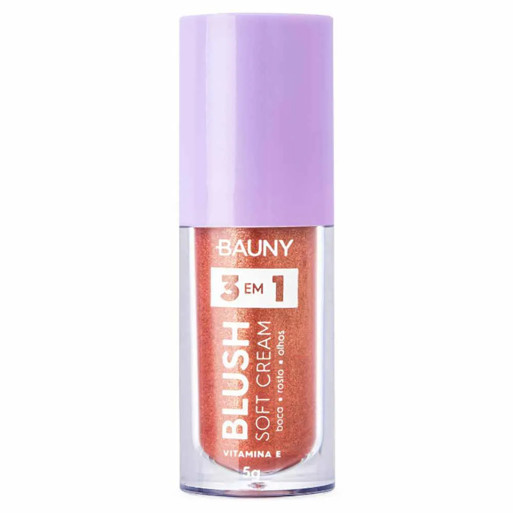 Blush Líquido Bauny Soft Cream 3 em 1 5G Bossy
