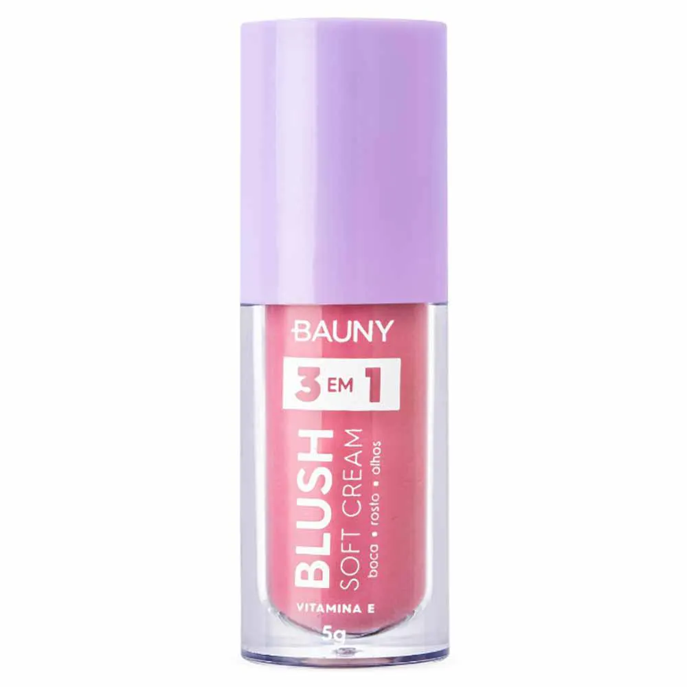 Blush Líquido Bauny Soft Cream 3 em 1 5G Dreamy