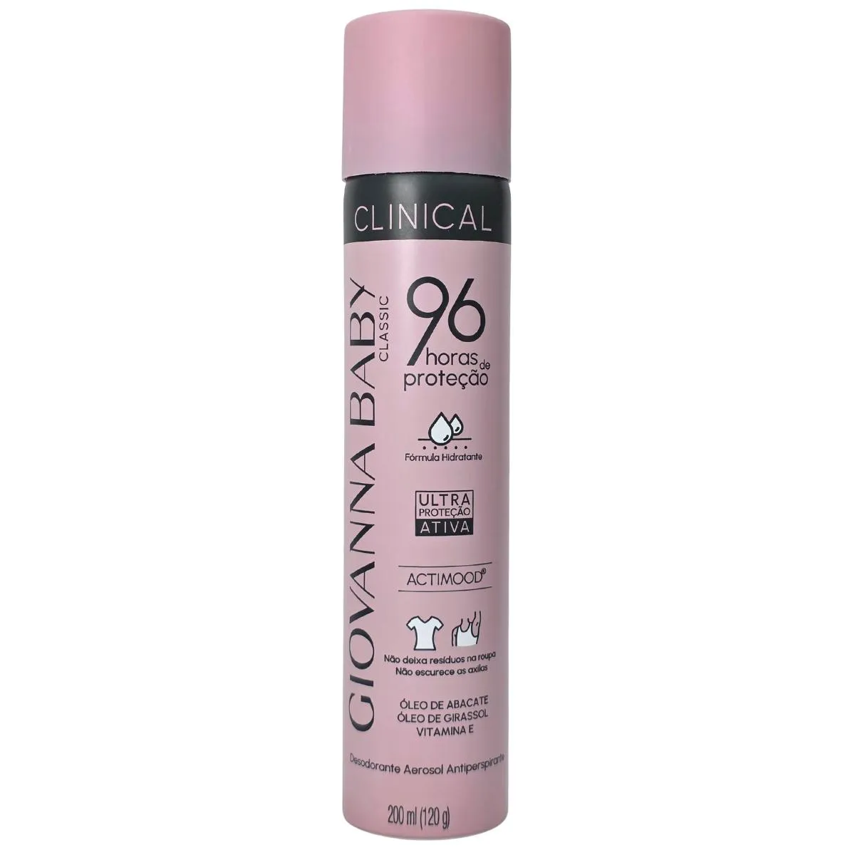 Desodorante Aerossol Classic Clinical 96H Vegano Giovanna Baby 200Ml / 120G
