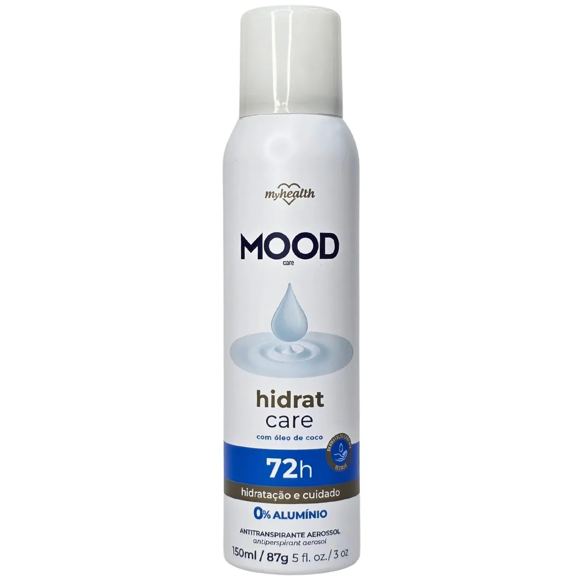 Desodorante Antitranspirante Aerossol sem Alumínio Hidrat Care Mood Care My Health 150Ml / 87G