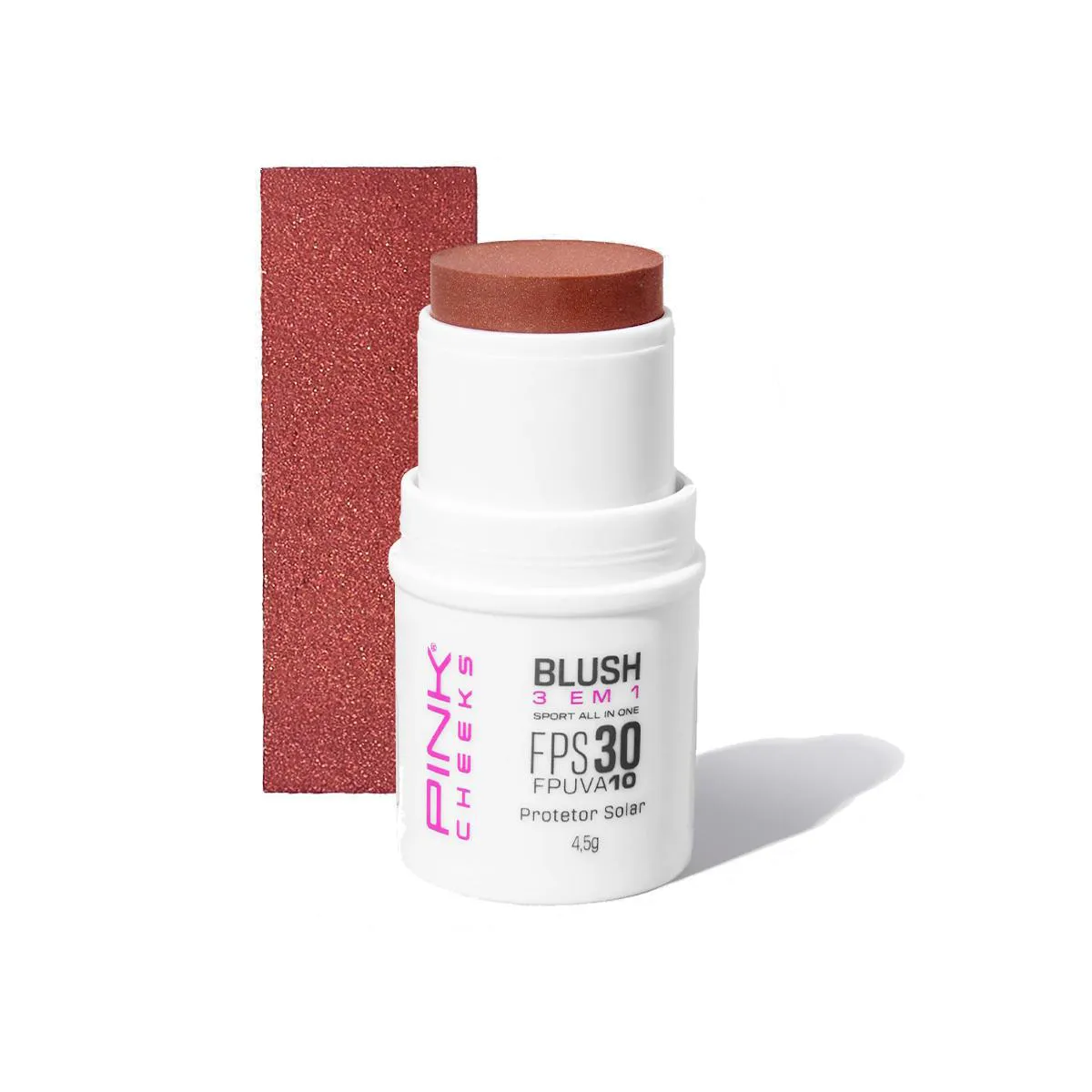 Blush Batom e Sombra All In One Fps30 Fpuva10 4,5G - Pink Cheeks Bronze Carioca