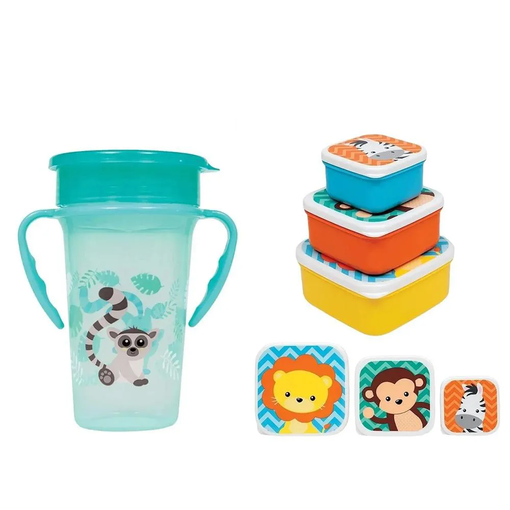 Kit Copo 360° 300Ml + Pote Fun C/3Und Buba