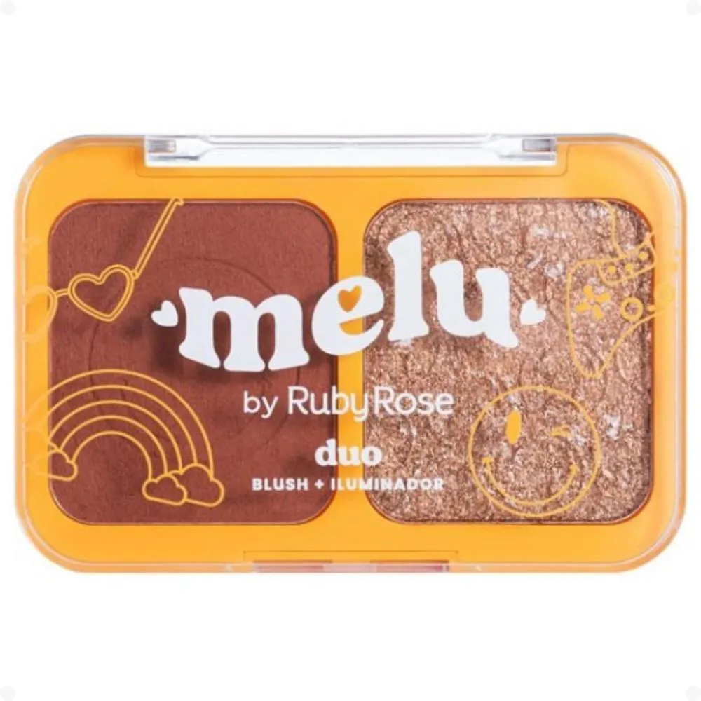 Duo Blush e Iluminador Melu New Rules Dreams Rr-1002-3