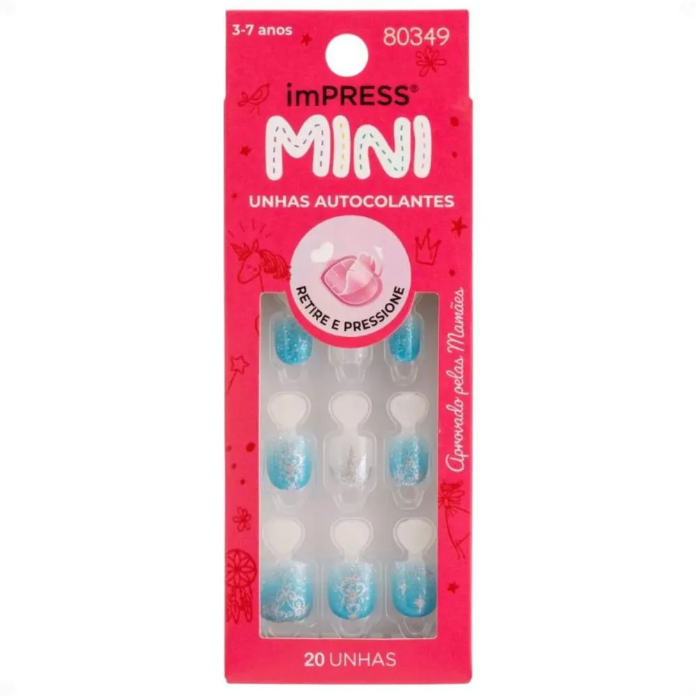 Mini Unhas Autocolantes Infantil Kiss New York Impress Nighttime Imm301B