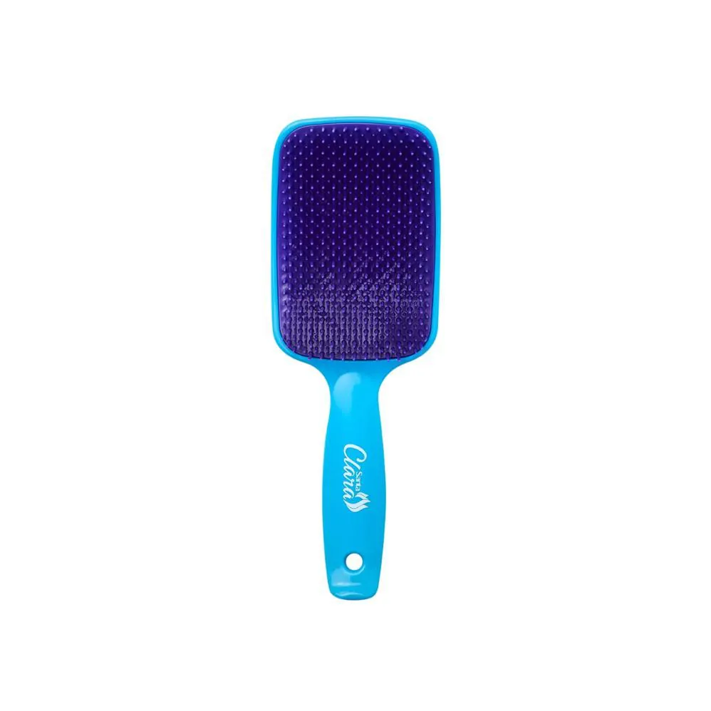 Escova de Cabelo Flex Color com Cerdas Flexíveis Azul e Roxa