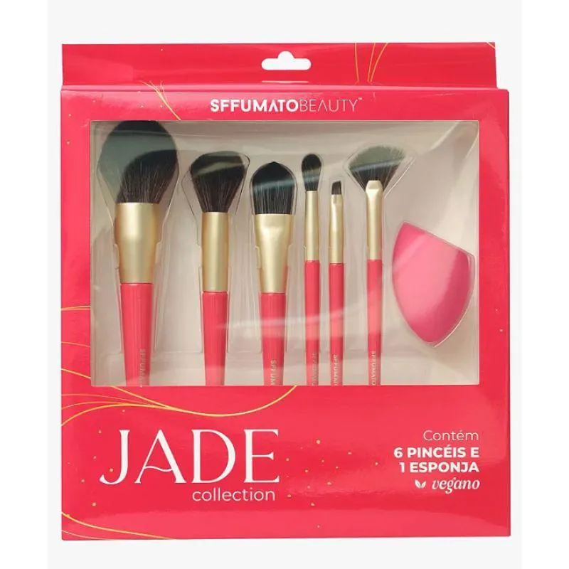 Sffumato Kit Pincel Jade 6 Pinceis e 1 Esponja 370