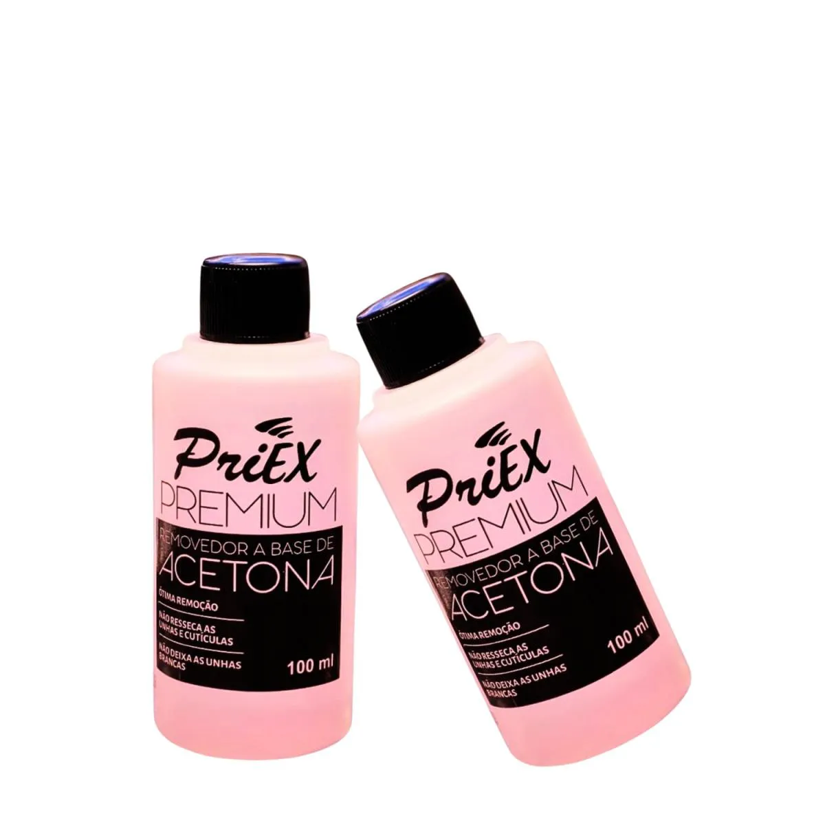 Removedor de Esmalte Kit com 2 Unidades 100Ml Cada - Priex Premium