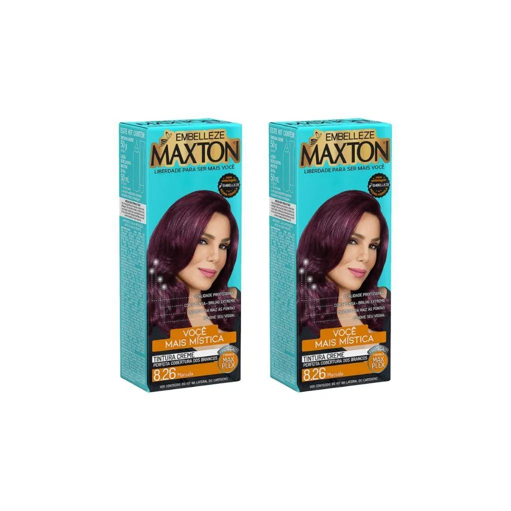 Coloraçao Maxton 8.26 Marsala - Kit C/ 2Un
