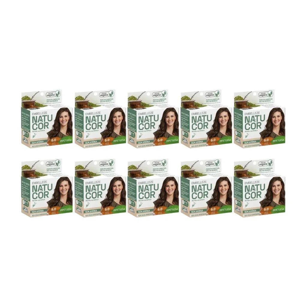 Coloraçao Natucor 6.0 Louro Escuro - Kit C/10Un