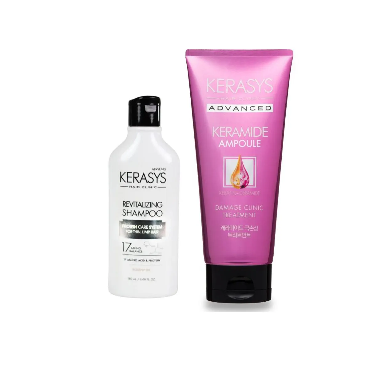 Kerasys Kit (Shampoo Revitalizing 180Ml + Máscara Keramide Damage 200Ml)