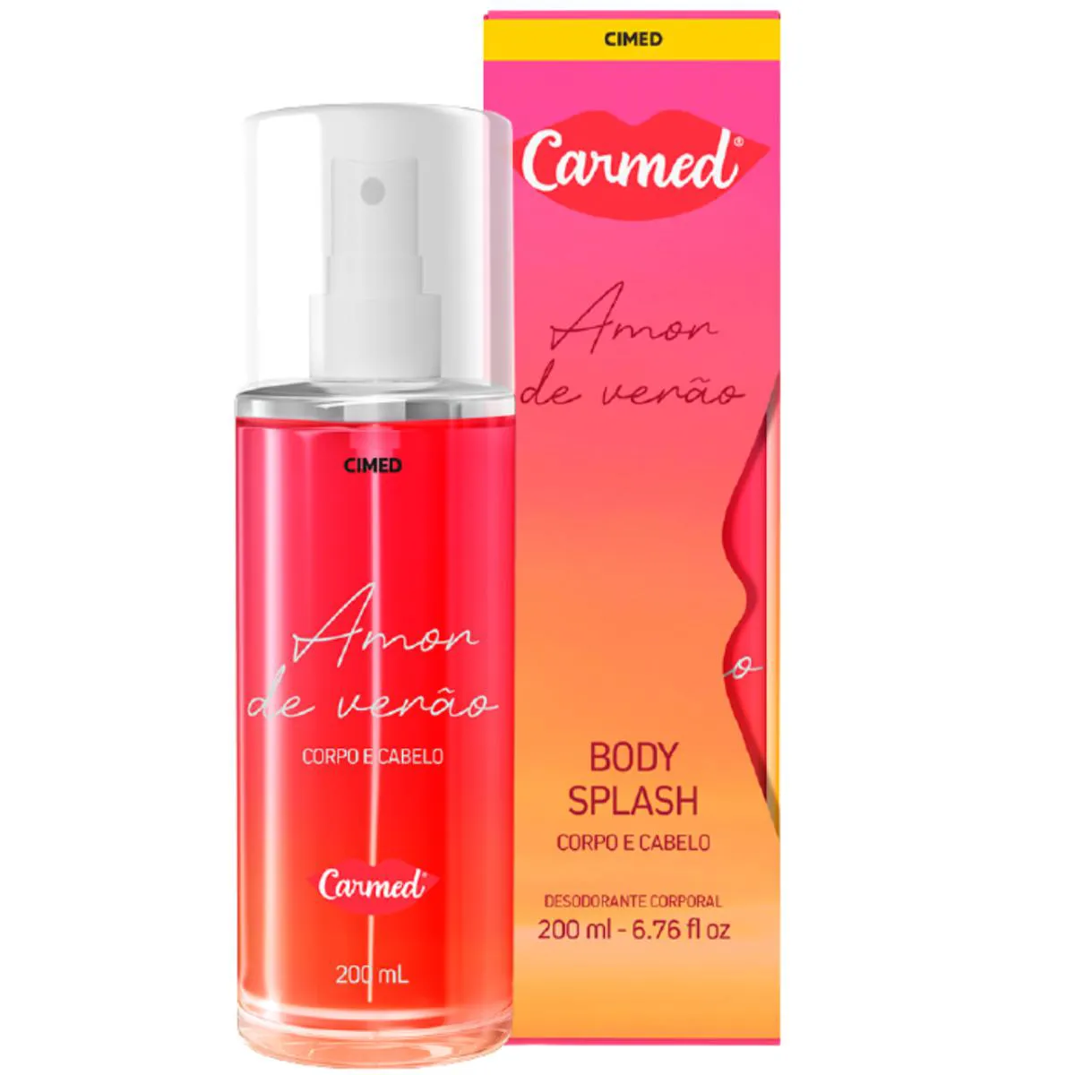 Body Splash Carmed Amor de Verão 200Ml – Fragrância Floral e Frutada Feminina