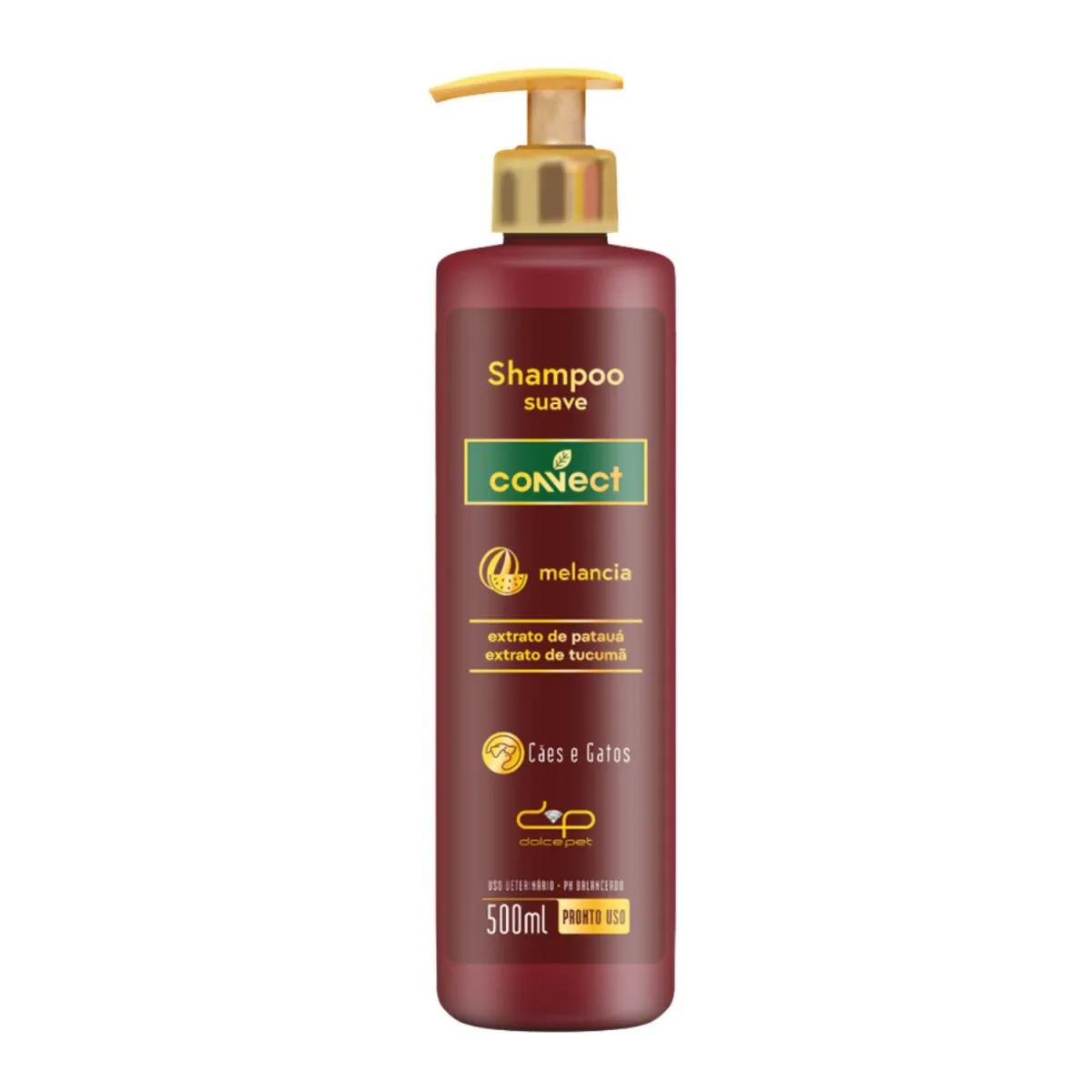 Shampoo Suave Connect Melancia 500Ml Pronto Uso - Dolce Pet