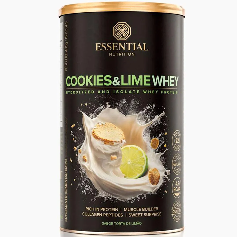 Cookies & Lime Whey Isolado e Hidrolisado (405G) - Essential Nutrition