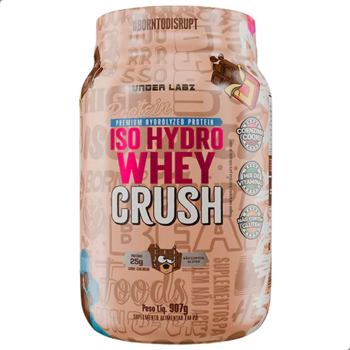 Iso Hydro Whey Crush Protein Coenzima Q10 Coq10 907G Under Labz Chocobear