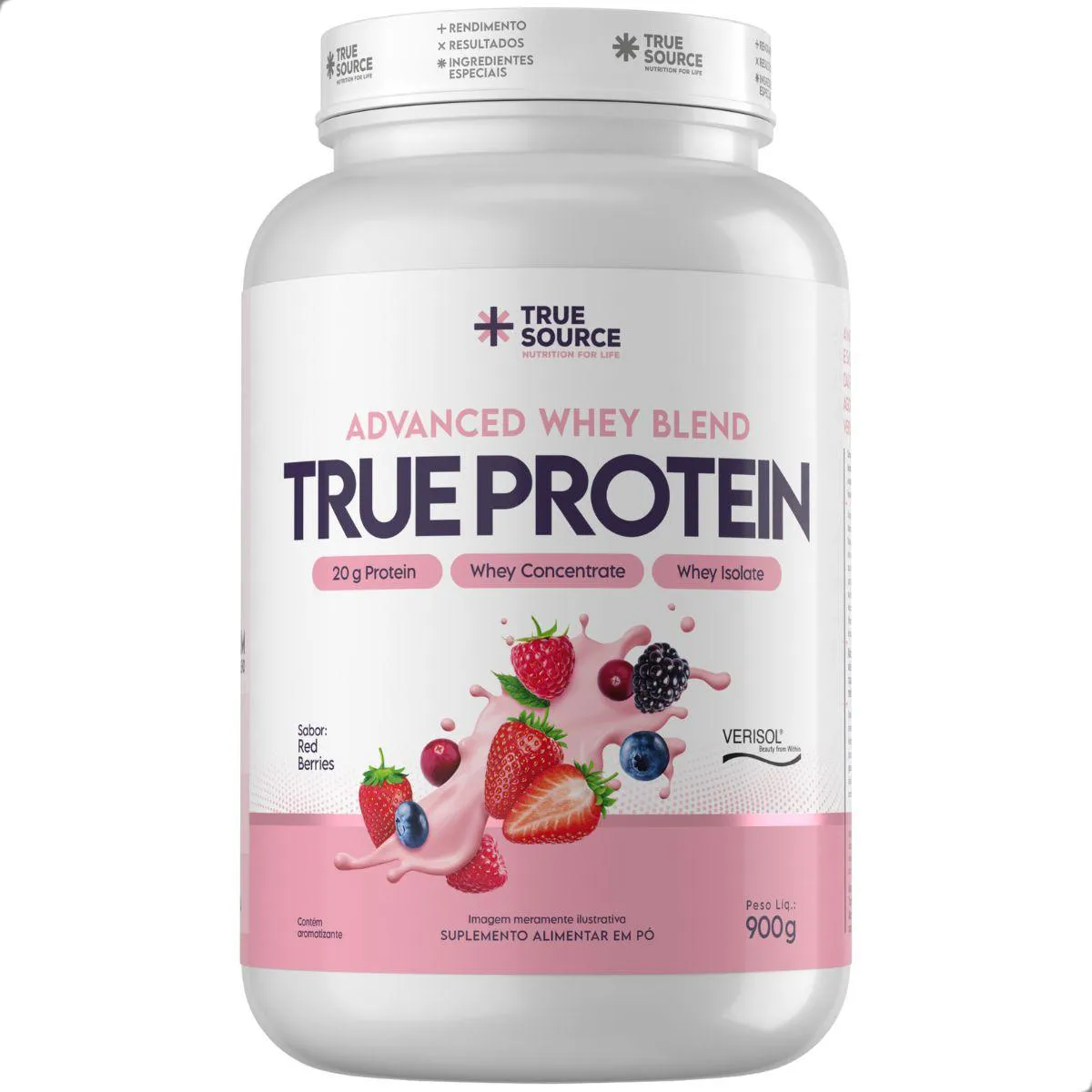 True Whey Protein Advanced Iso Premium 900G True Source RED Berries