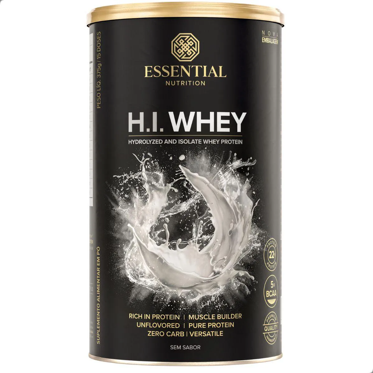 Whey Protein H.i. Natural 375G Essential Nutrition