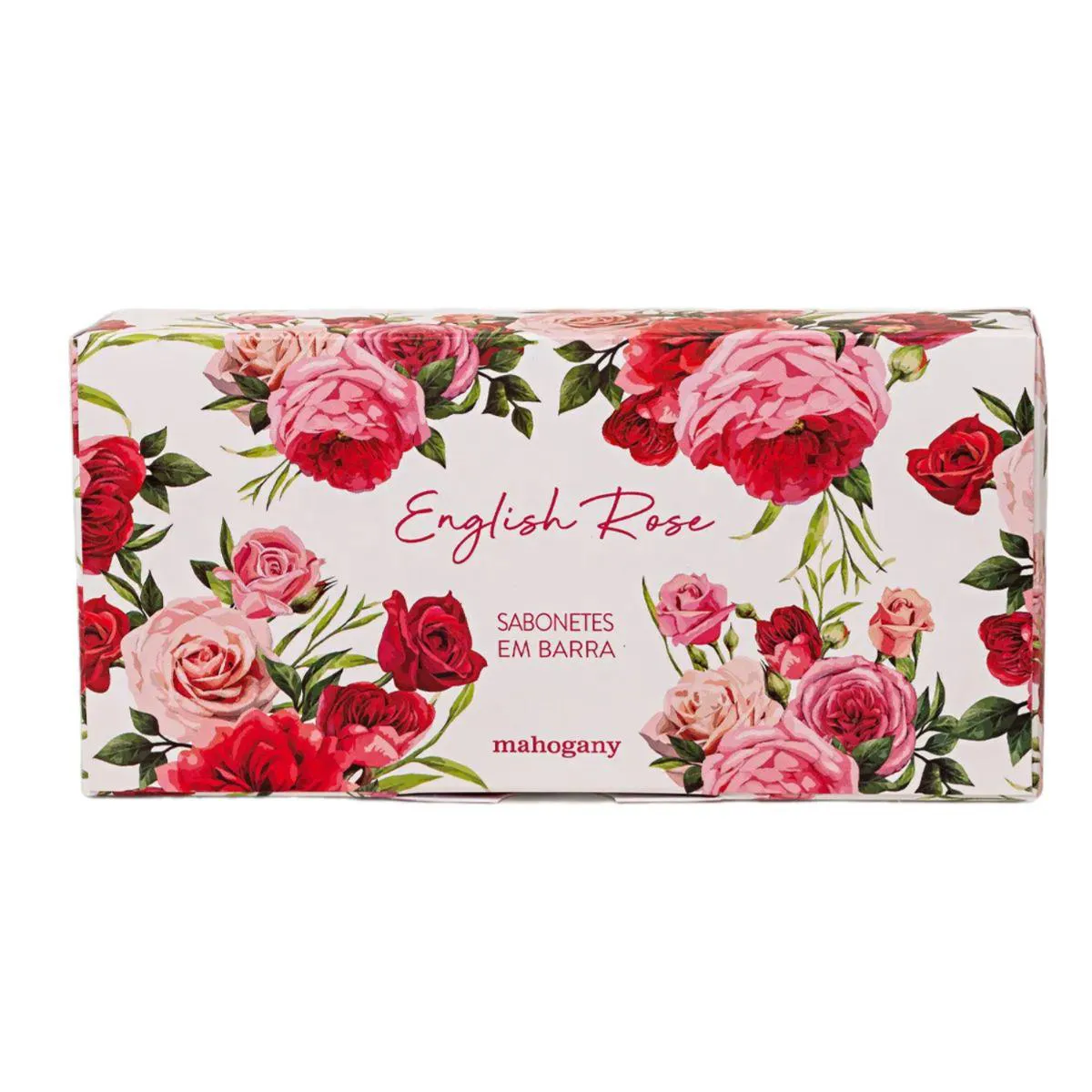 Mahogany Kit 2 Sabonetes em Barra English Rose 160Gr 160g Branco