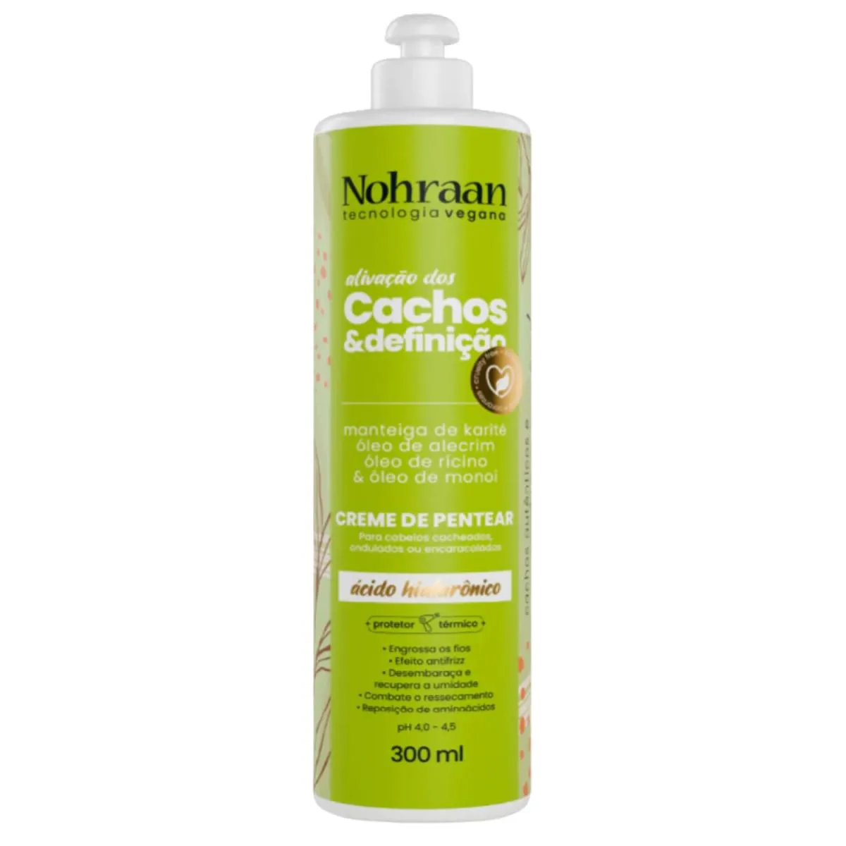 Creme de Pentear Cachos Alecrim & Rícino 300Ml Nohraan