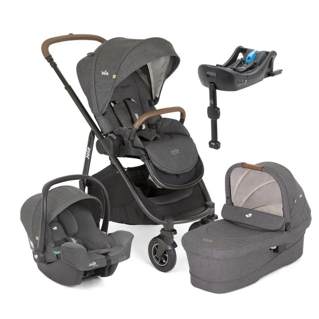 Travel Sistem Versatrax Cicle Trio Cinza Shellgray com I-Base Isofix I-Snug - Joie