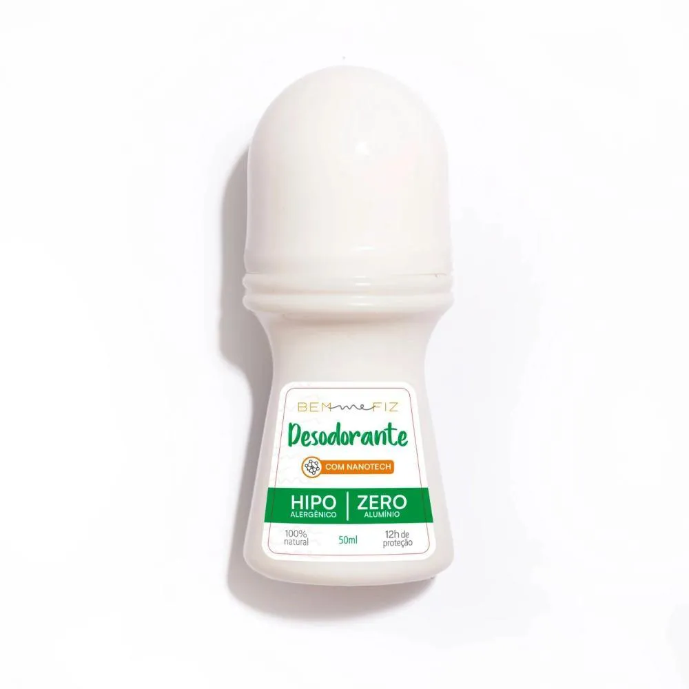 Desodorante Bem Me Fiz Roll-On 50Ml sem Alumínio 100% Vegetal