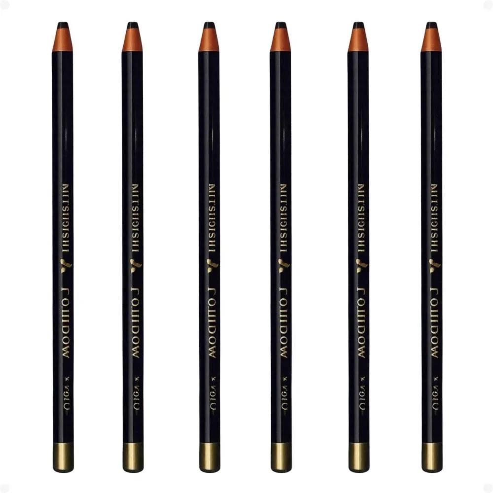 Kit Mitsubishi Rainbow: 6 Lápis Dermatográfico Preto 7610-24