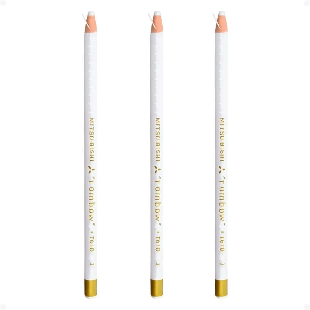 Kit Mitsubishi Rainbow: 3 Lápis Dermatográfico Branco 7610-1