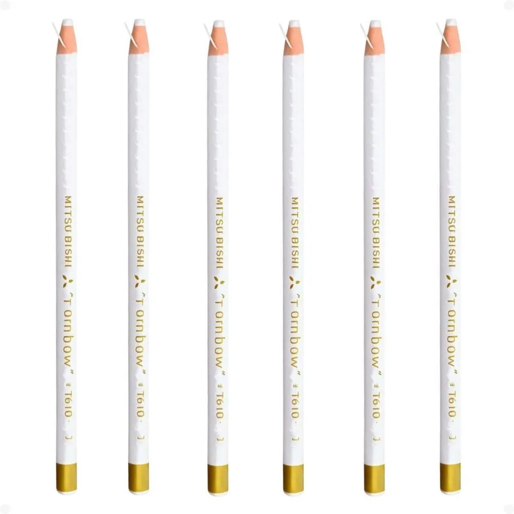 Kit Mitsubishi Rainbow: 6 Lápis Dermatográfico Branco 7610-1