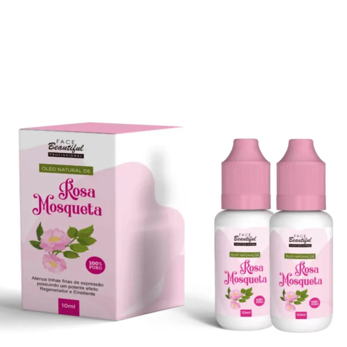 Duo 2X Óleo de Rosa Mosqueta 10Ml – Face Beautiful | Economia e Cuidado Diário