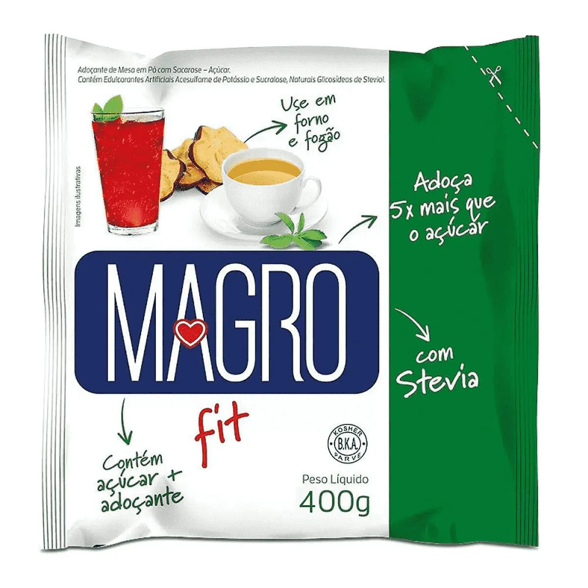 Açúcar Light em Pó com Stevia Adoçante - Magro Fit
